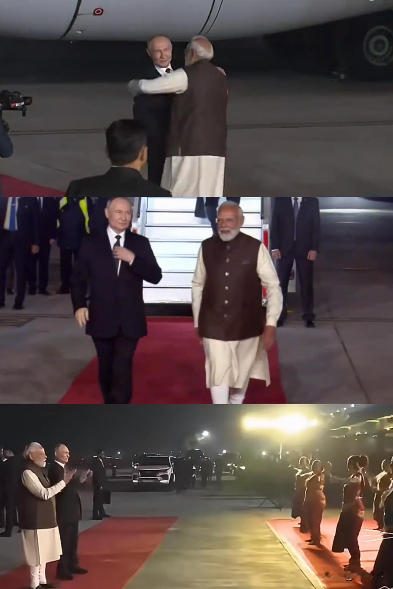 罕见热情！普京访印，莫迪亲自接机，俄方事先并不知情，足见莫迪的重视和欢迎之情！此