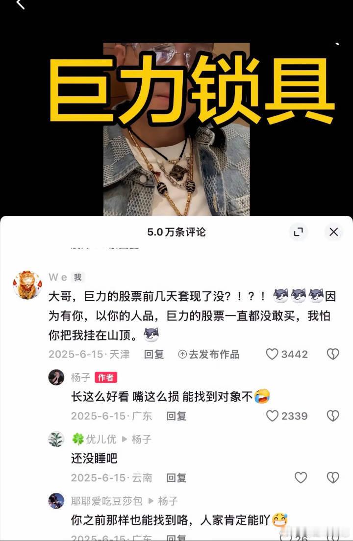巨力锁具。杨子家族疯狂套现超28亿