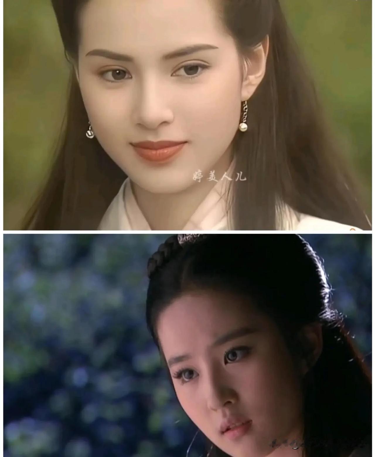 两版小龙女剧照对比?

整天见到有人闭着眼睛吹，那么就来直观对比对比，下面是多图