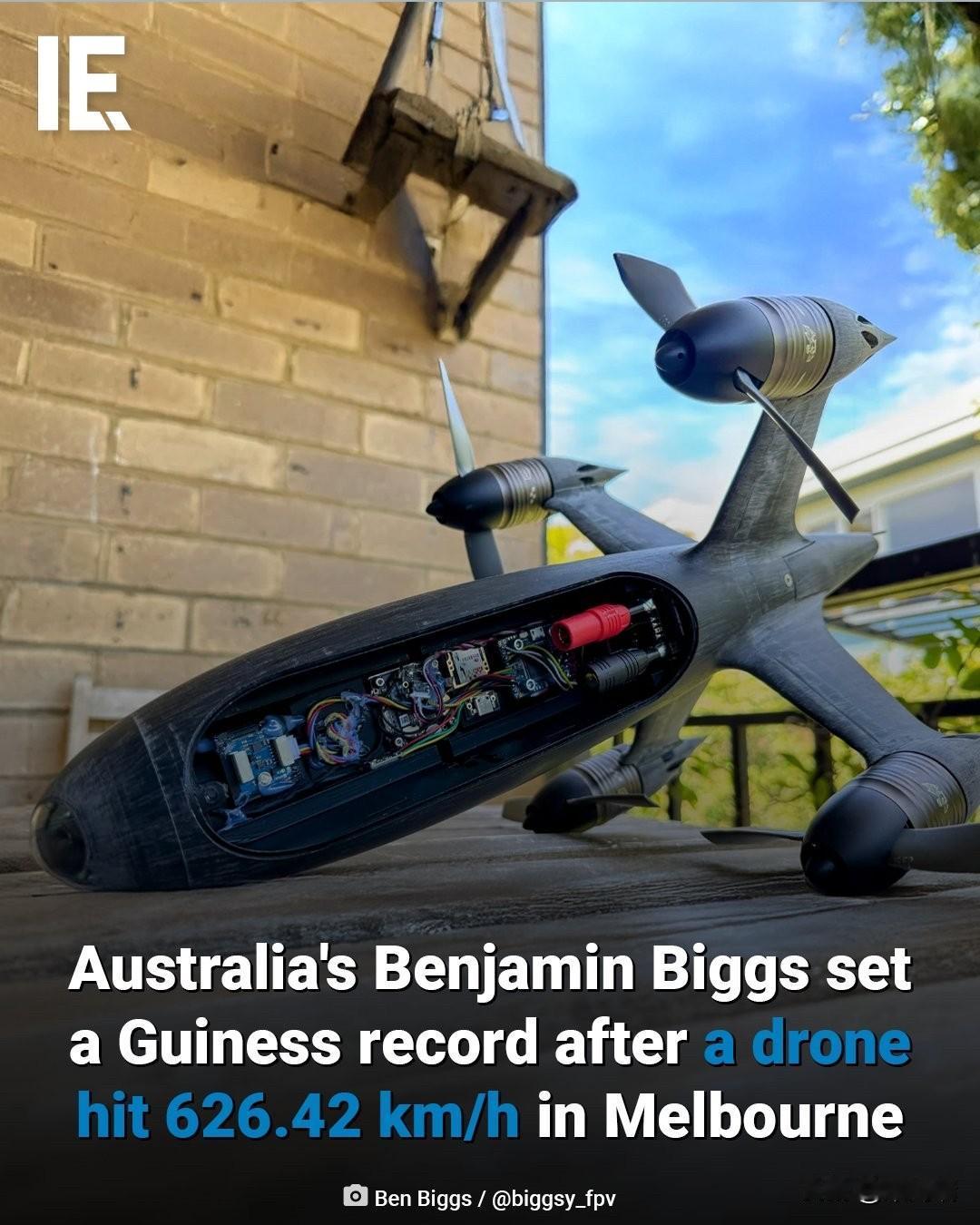 一位澳大利亚制造商创造了无人机历史：吉尼斯世界纪录认证，本杰明·比格斯（Benj