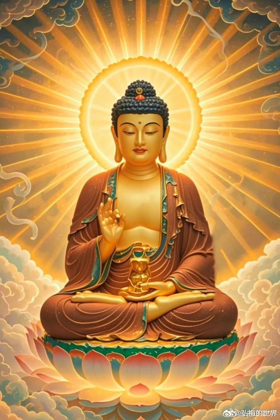 晨起礼佛，收摄身心，远离一切灾厄，见闻转发：消灾、除障、增福、满愿。南无阿弥陀佛
