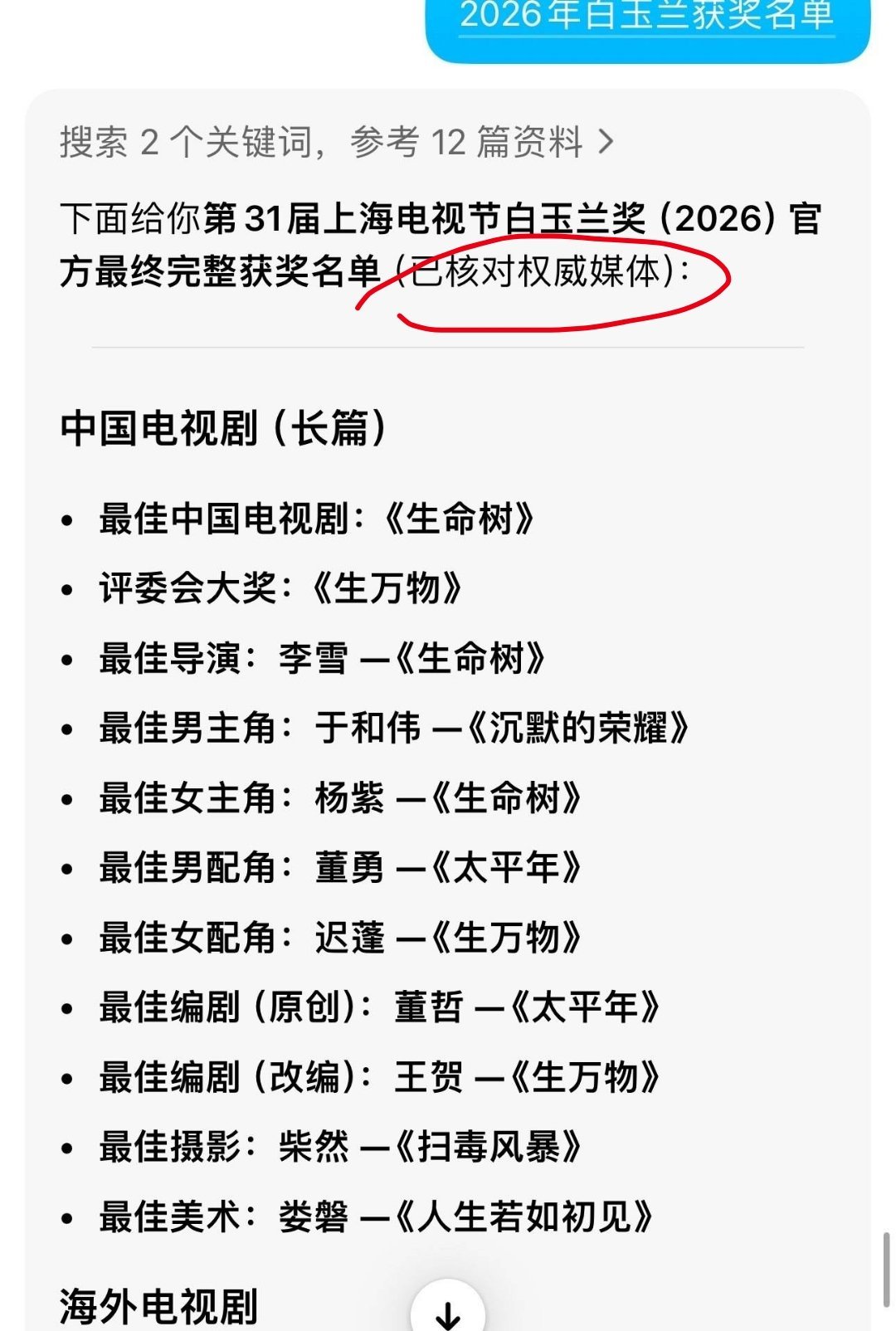 豆包核对的权威媒体是哪个