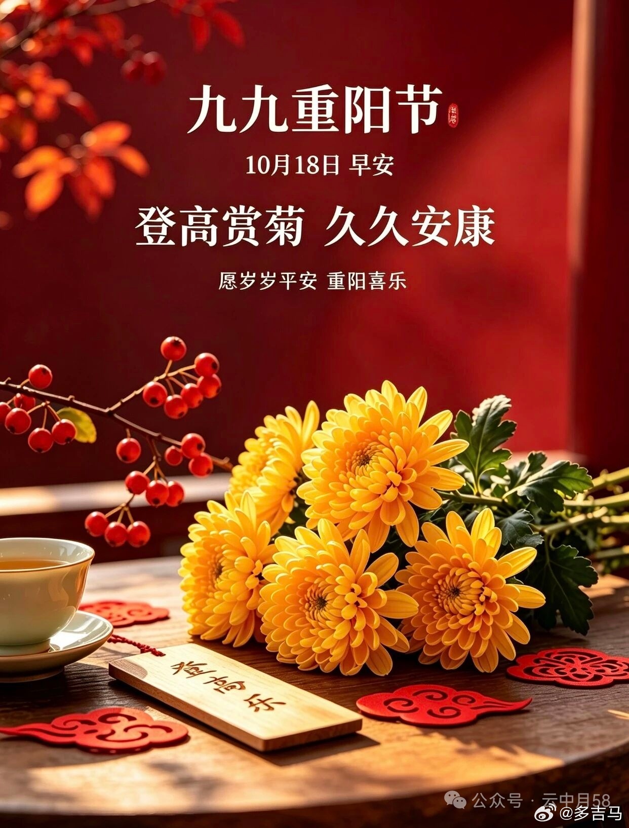 重阳席上赋白菊  唐代·白居易满园花菊郁金黄，中有孤丛色似霜。还似今朝歌酒席，白
