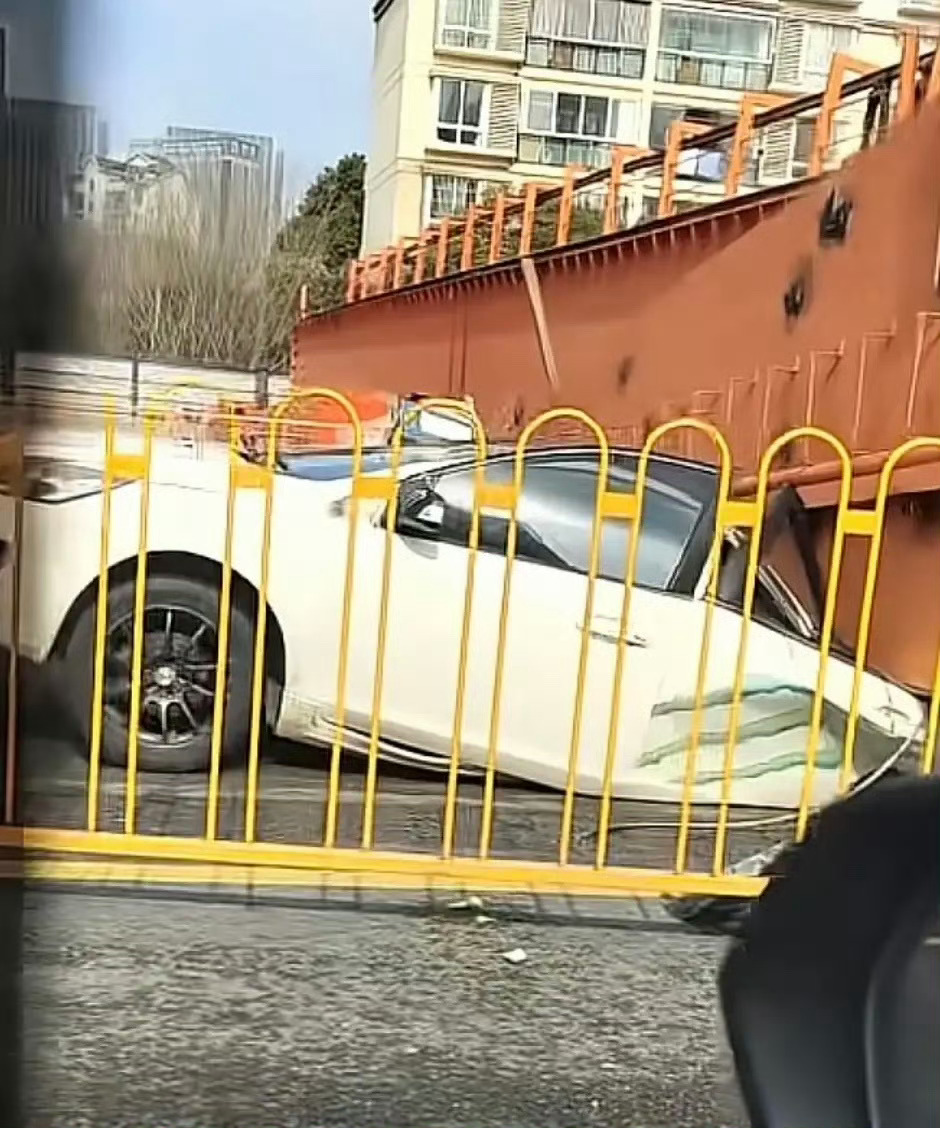 看这视频整个人都懵了，来得太突然完全没反应，真不敢想车里的人，这真是飞来横祸太揪