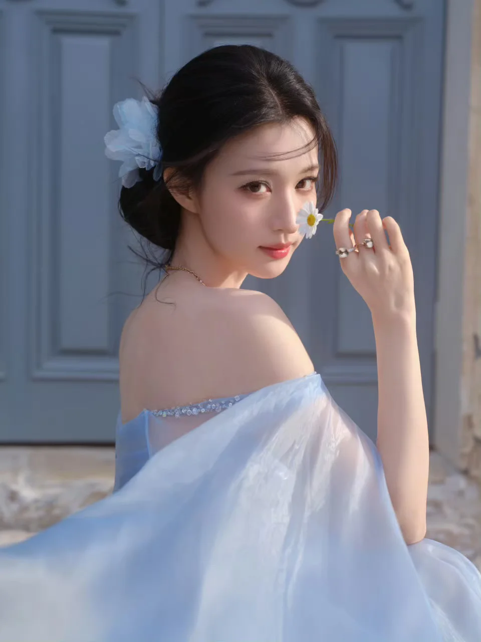 给王楚然做的春日氛围盘发