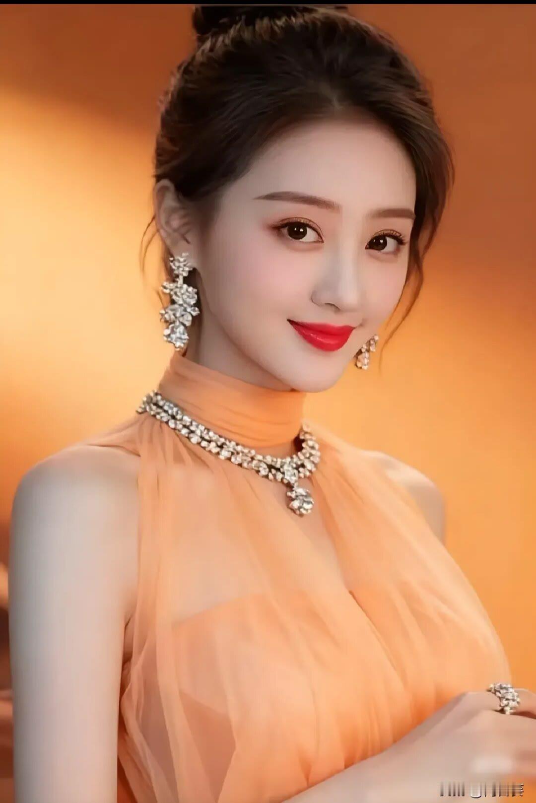 优雅气质，橙衣配饰，闪耀动人！💎✨