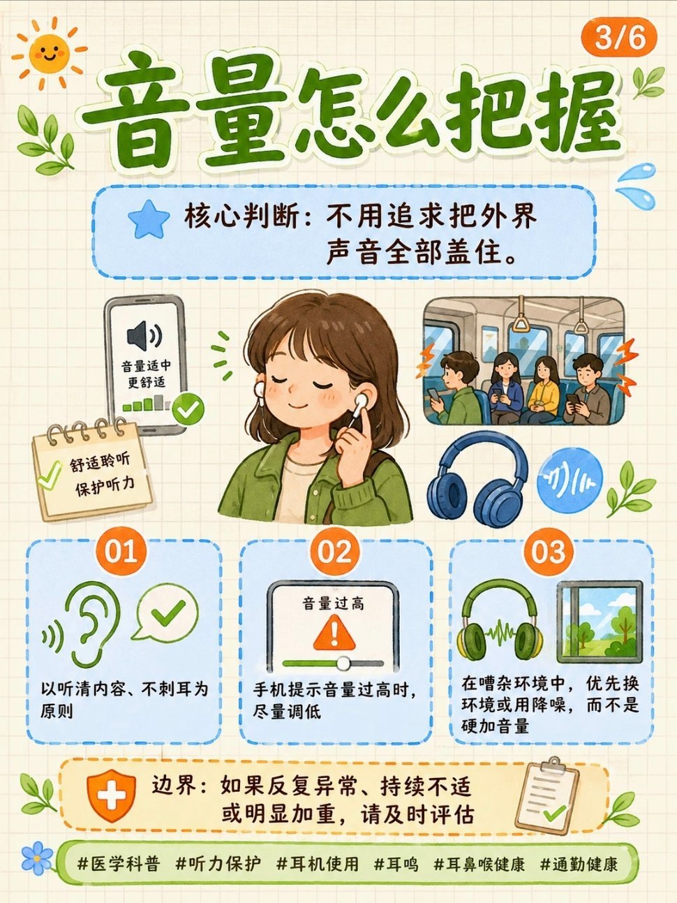 连续使用耳机不要超过1小时千万不要长时间戴耳机长时间、高音量地使用耳机，会对耳朵