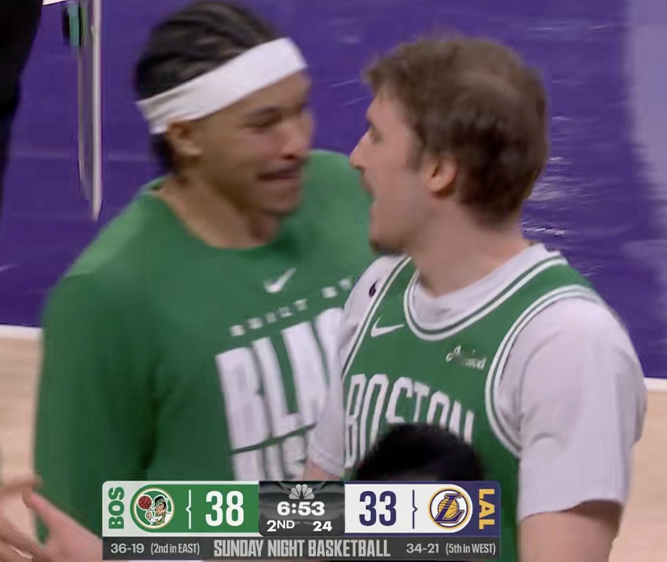 湖人暂停！ 落后5分，没法进球了凯尔特人vs湖人