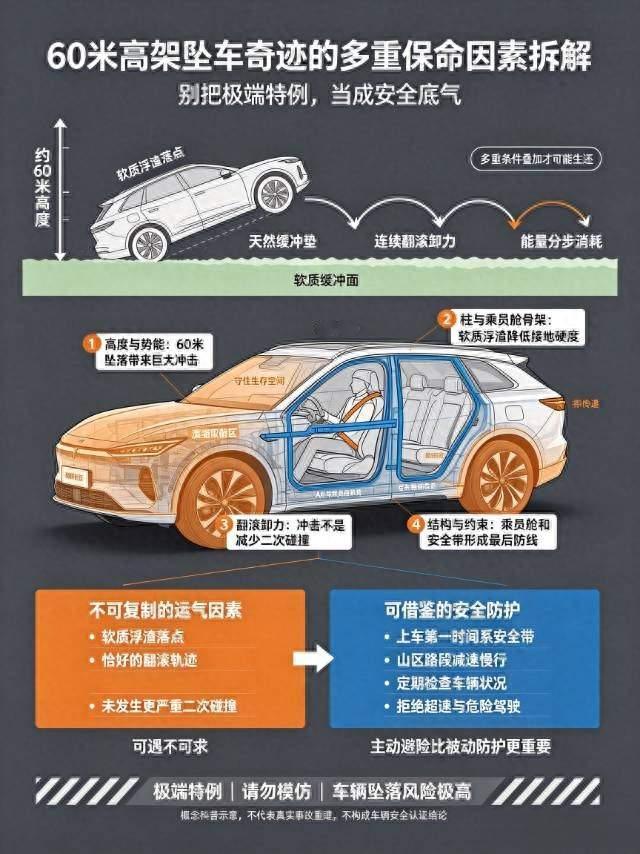 60米高架坠车生还！揭秘多重保命因素