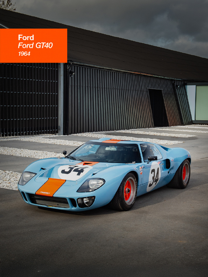 海湾橙蓝，那绝对是涂装界的传奇！1968 年，Ford GT 40 身披海湾橙蓝