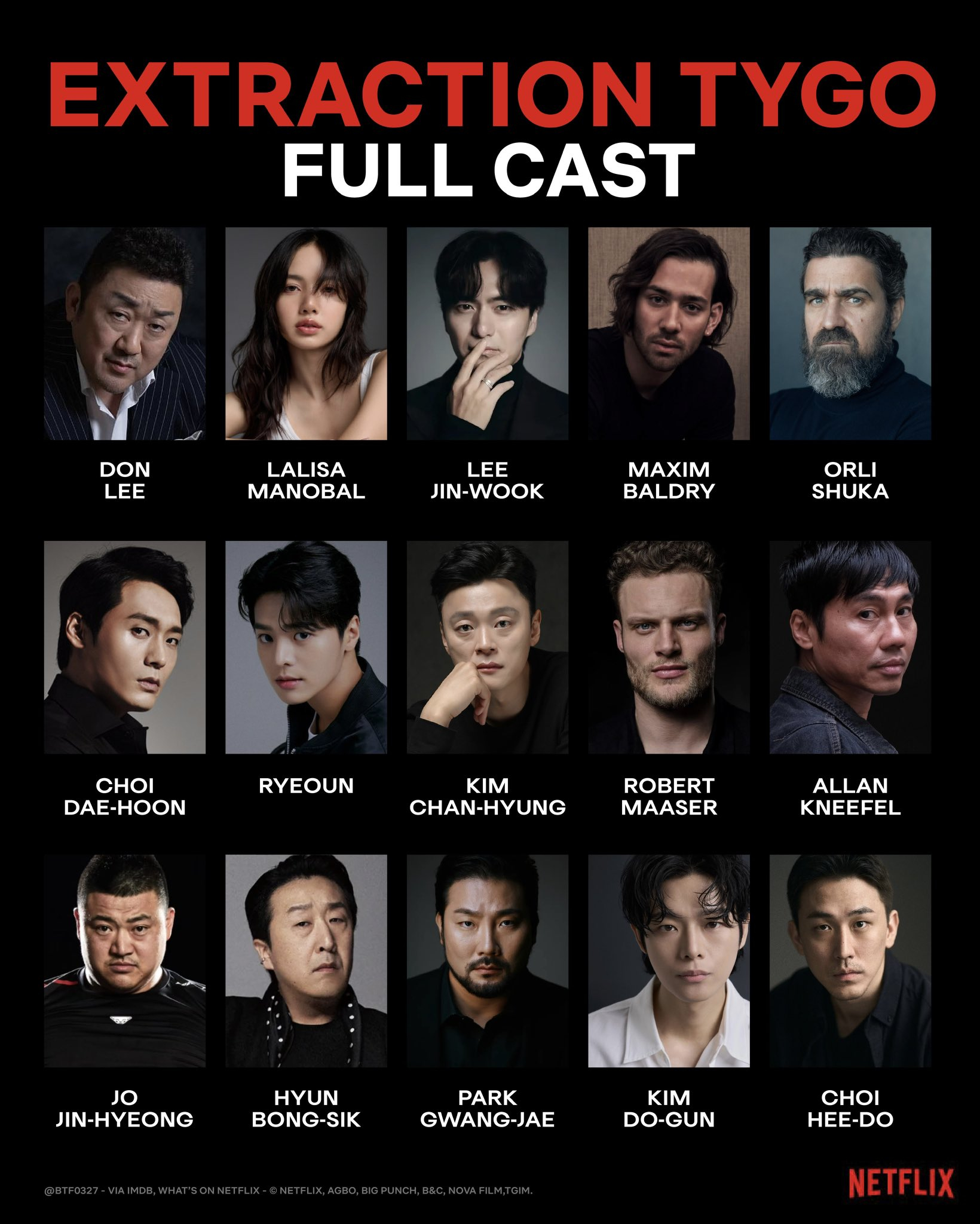 TYGO 完整演员列表韩国这边好多熟悉的老戏骨啊~ 