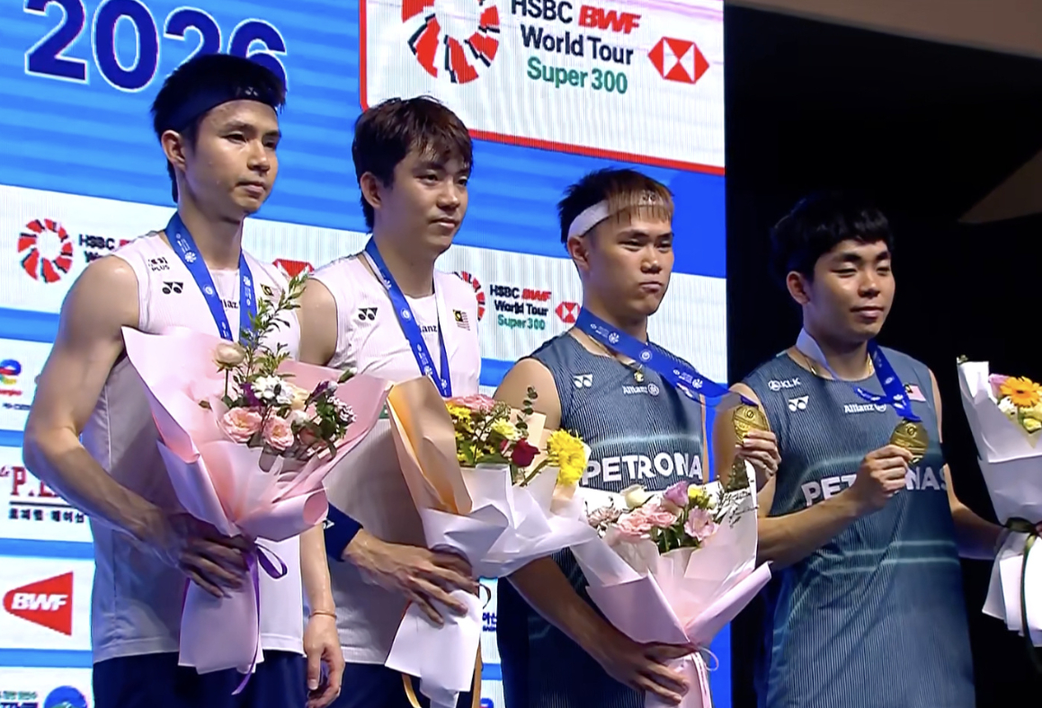 2026年羽毛球韩国大师赛 郑凯文/叶睿庆🇲🇾 21-13、21-18 🇲