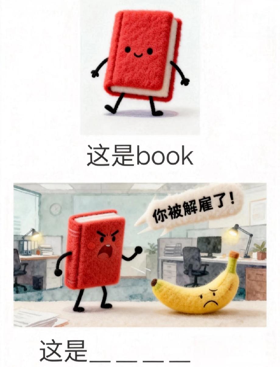 笑不活了！book加香蕉的谐音梗猜词，全网没几人能秒答，你知道答案吗？