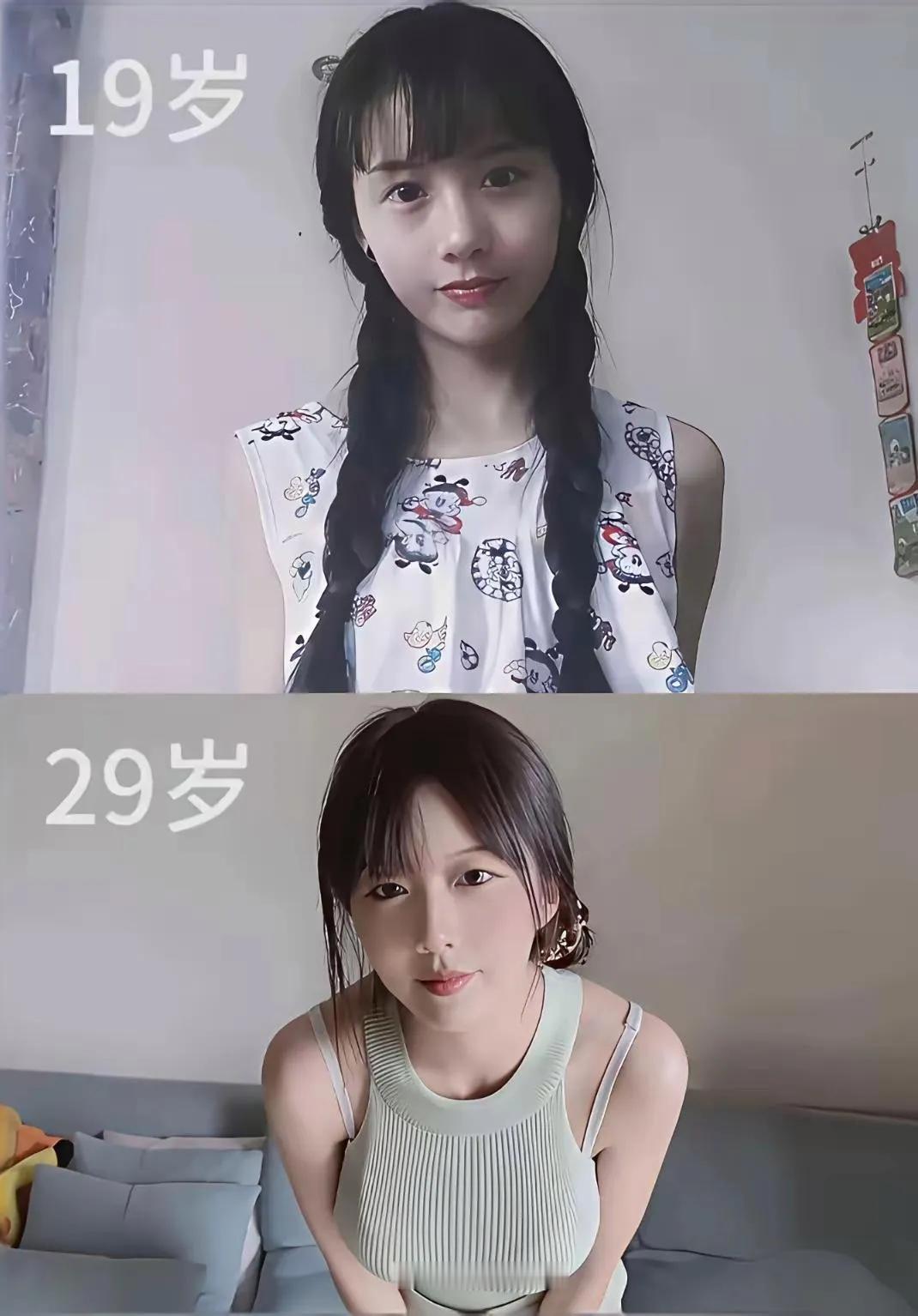 同一个人，十年前后对比，感觉比年轻时更漂亮了！
