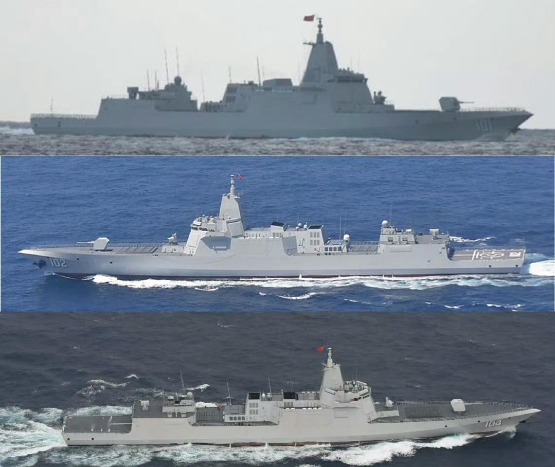 此时此刻，中国海军有 2艘航母，5艘055，约7艘052D，1艘现代级，约6艘0