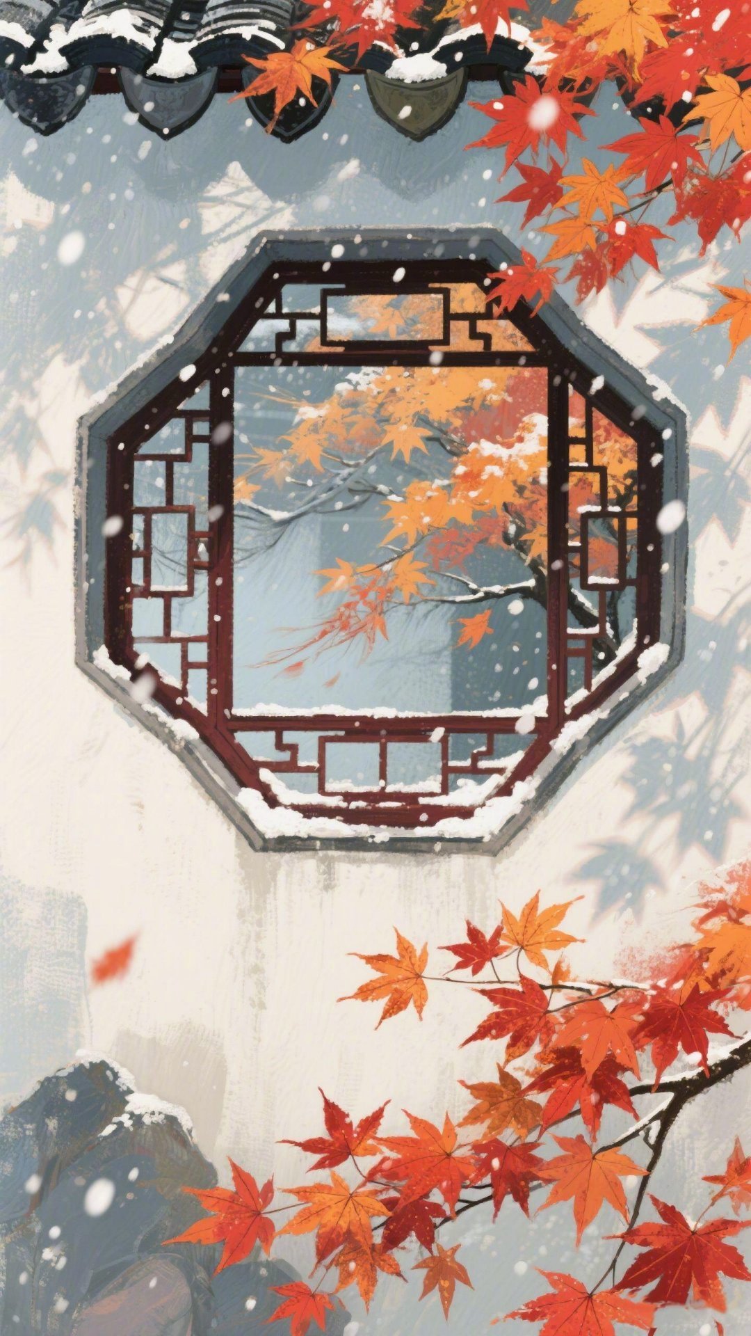 蘸霜色，描枫雪。 