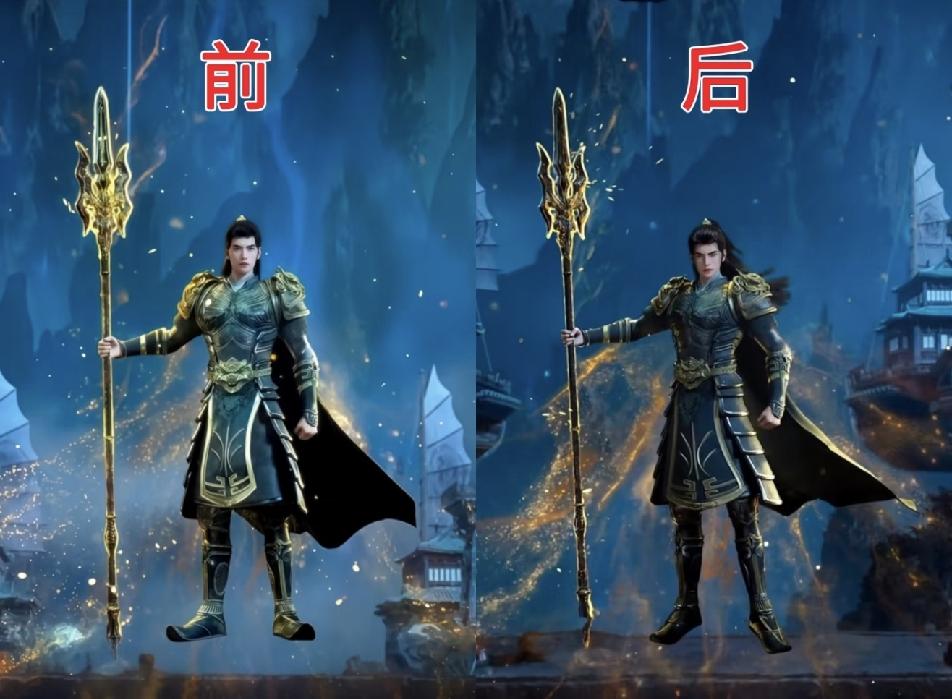 该说不说，凡人官方真的听劝[赞]前几天被大家诟病的韩立噬金虫甲站姿，已经重新优化