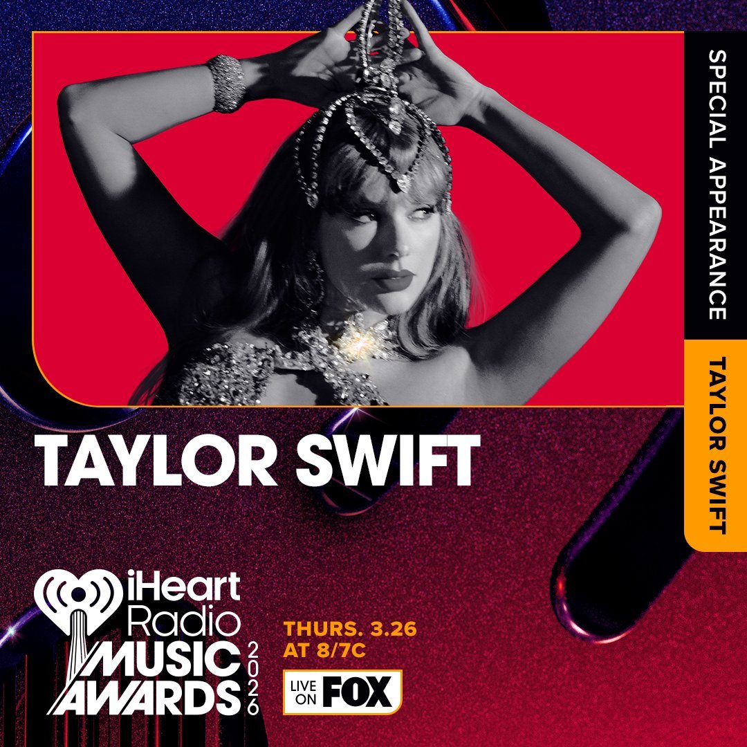 🚨 | 霉霉Taylor Swift将于3月26日出席iHeartRadio音