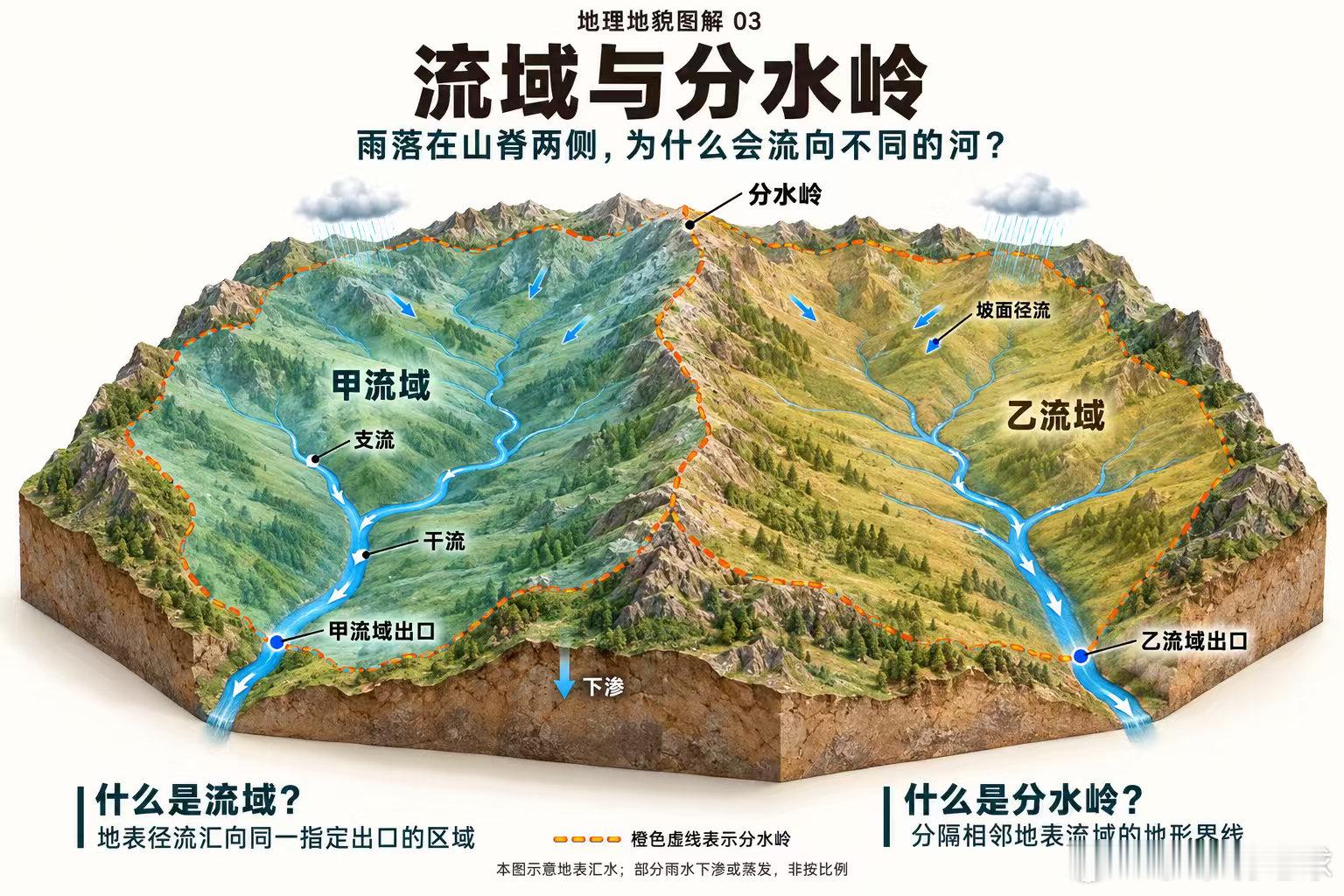 流域与分水岭 ​​​