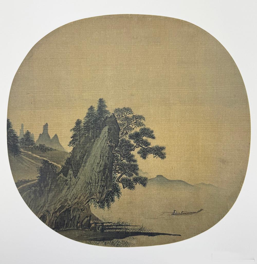 国史古风 【中华名画欣赏 宋代——《松湖钓隐图》】       《松湖钓隐图》为