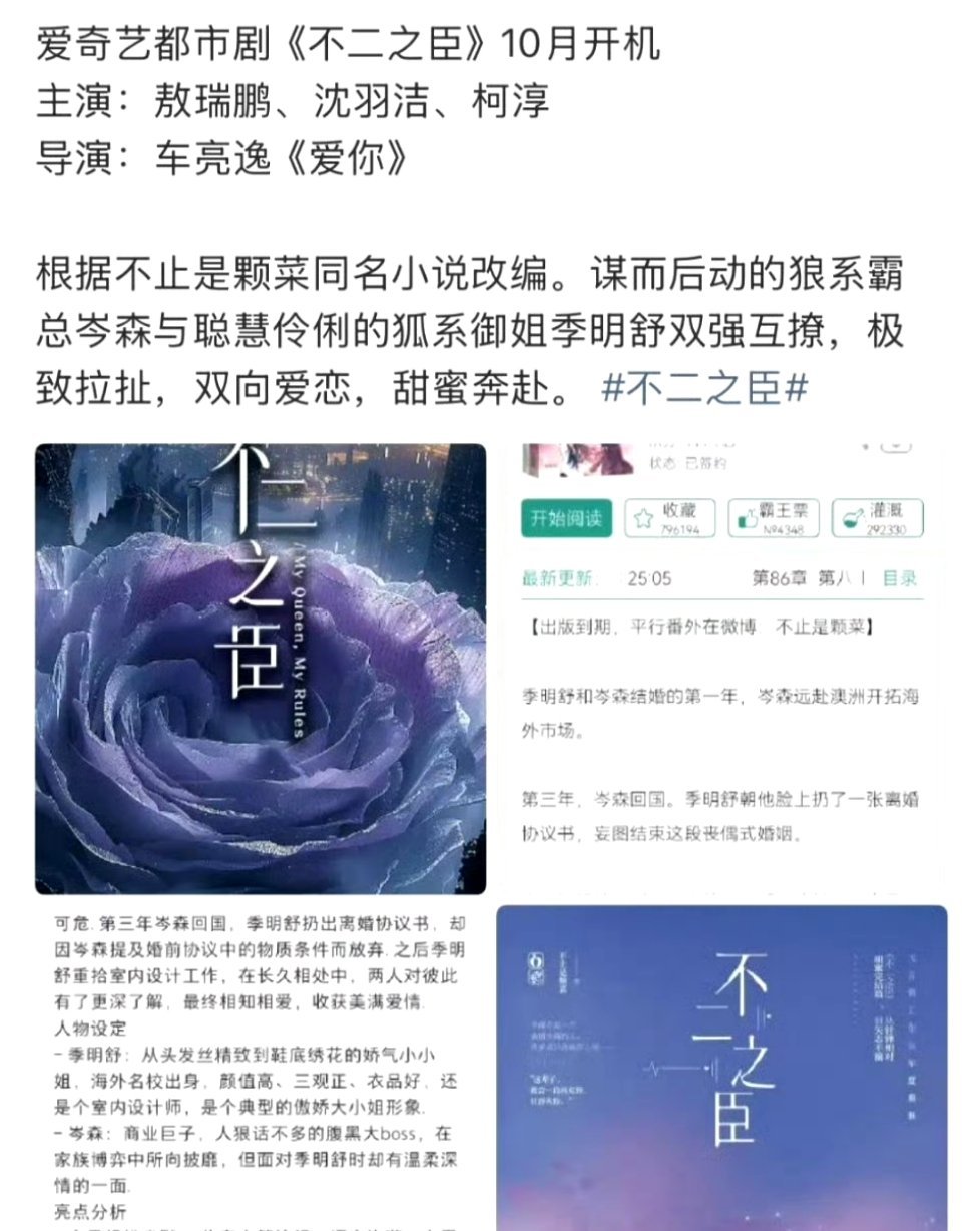 🍉《不二之臣》敖瑞鹏+沈羽洁+柯淳，短剧之王柯淳竟然也演长剧了 ​​​