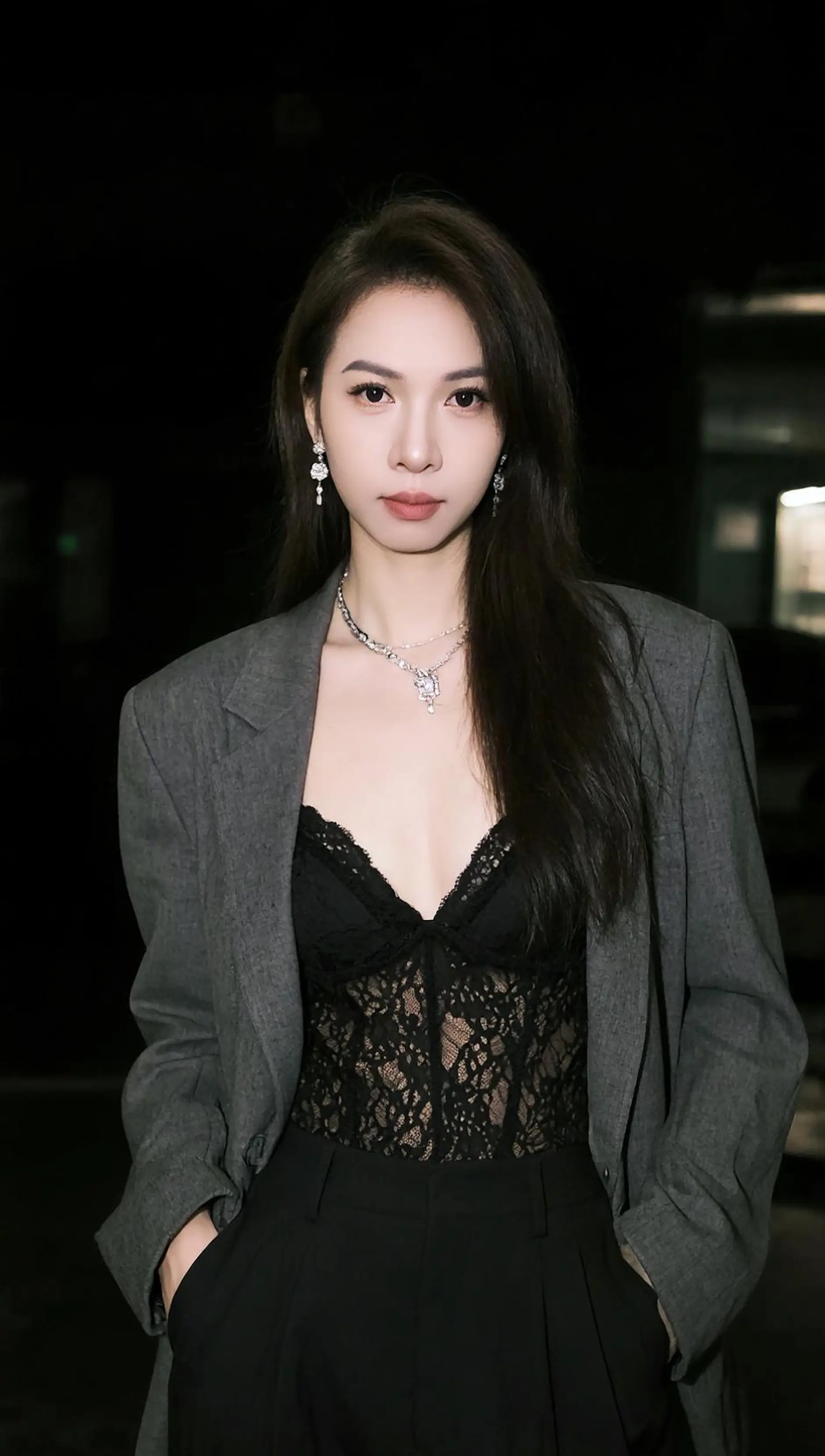 ootd女生穿搭御姐 今日份高智感look 黑色系御姐穿搭 高级感御姐...