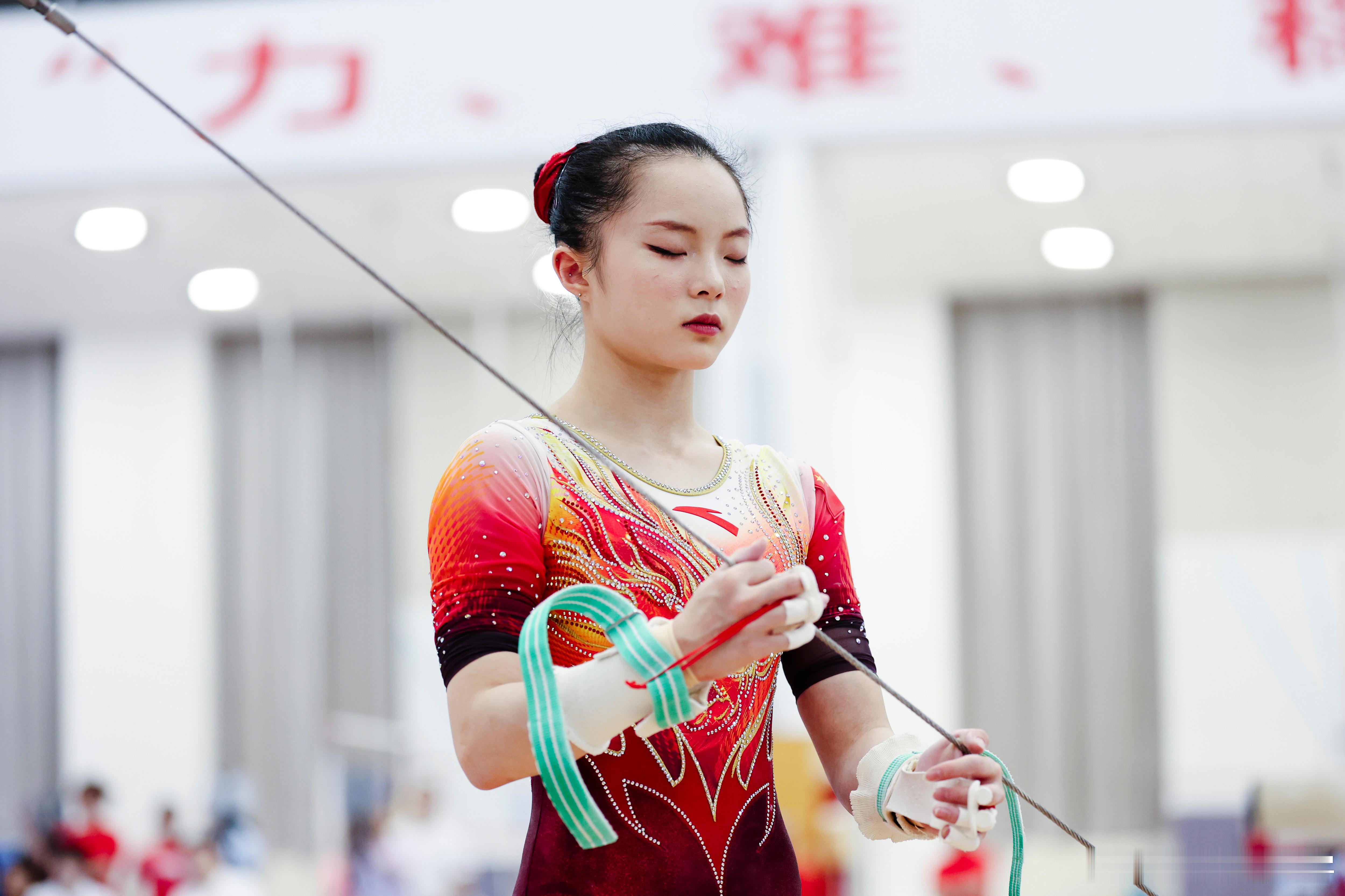 亚运会9月3日，中国体操女队亚运会、世锦赛实战测验在北京国家体育总局训练局体操馆