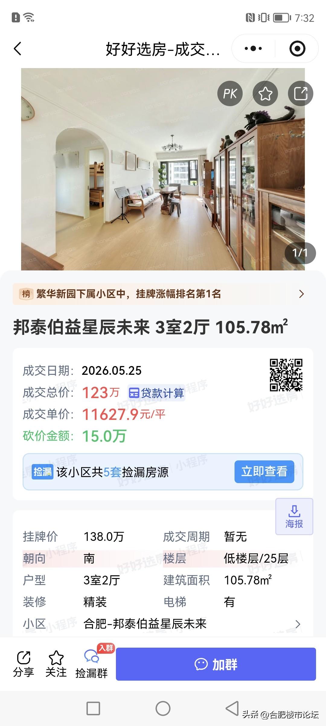 合肥一些次新房成交的情况。
肥西繁华大道西邦泰伯益的新房还在卖，二手房就成交了，