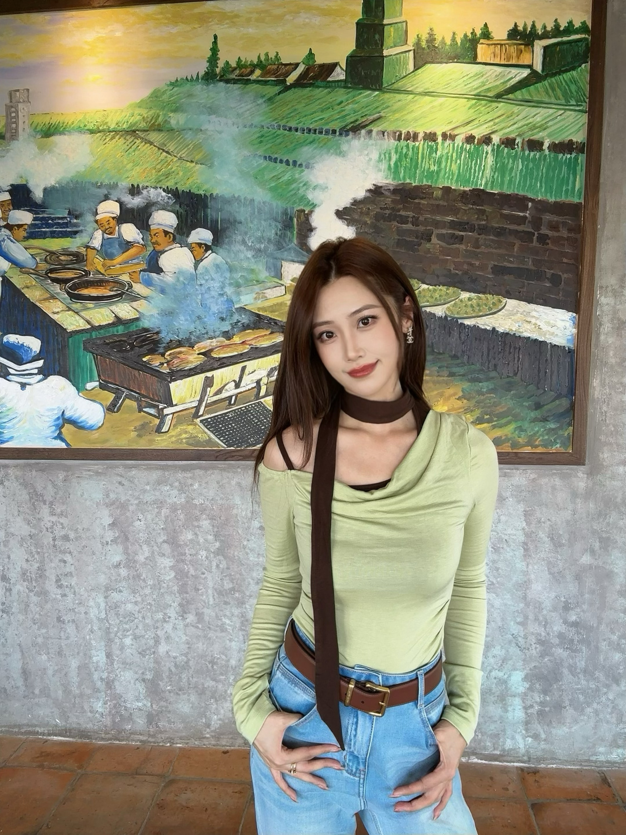 秋冬ootd。闺蜜说这身很搭，我问哪里搭，她说和餐厅很搭[二哈]秋冬穿搭今日oo