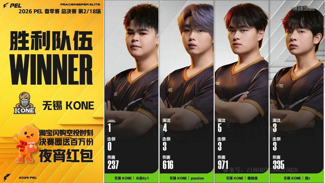 2026pel春决今日开赛【春季赛总决赛Day1】第二局获胜队伍：2026pel
