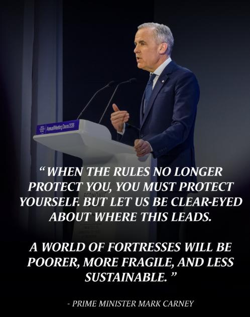 1月20日，加拿大总理卡尼在瑞士达沃斯论坛上的演讲，可谓是振聋发聩，甚至可以说是