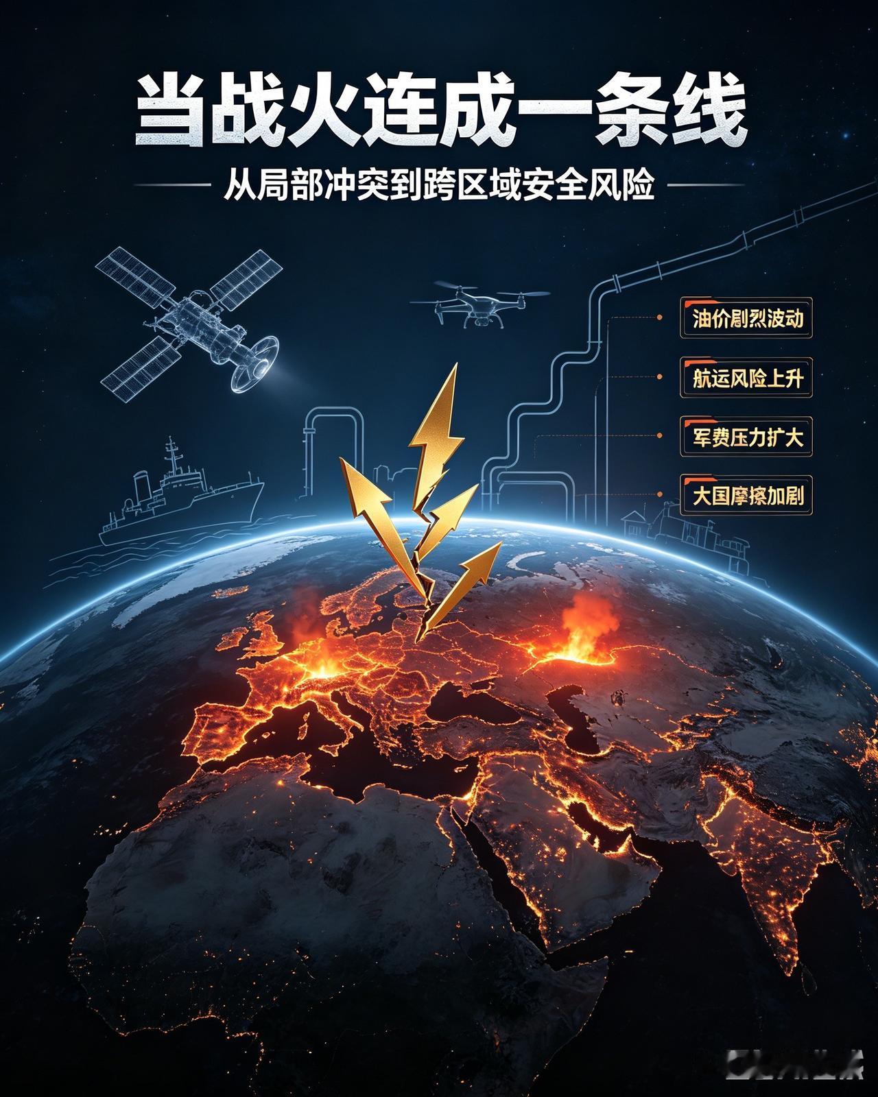 俄乌和美以伊朗冲突，如果两场战火合流，世界会面临什么？

俄乌还未落幕，美以与伊