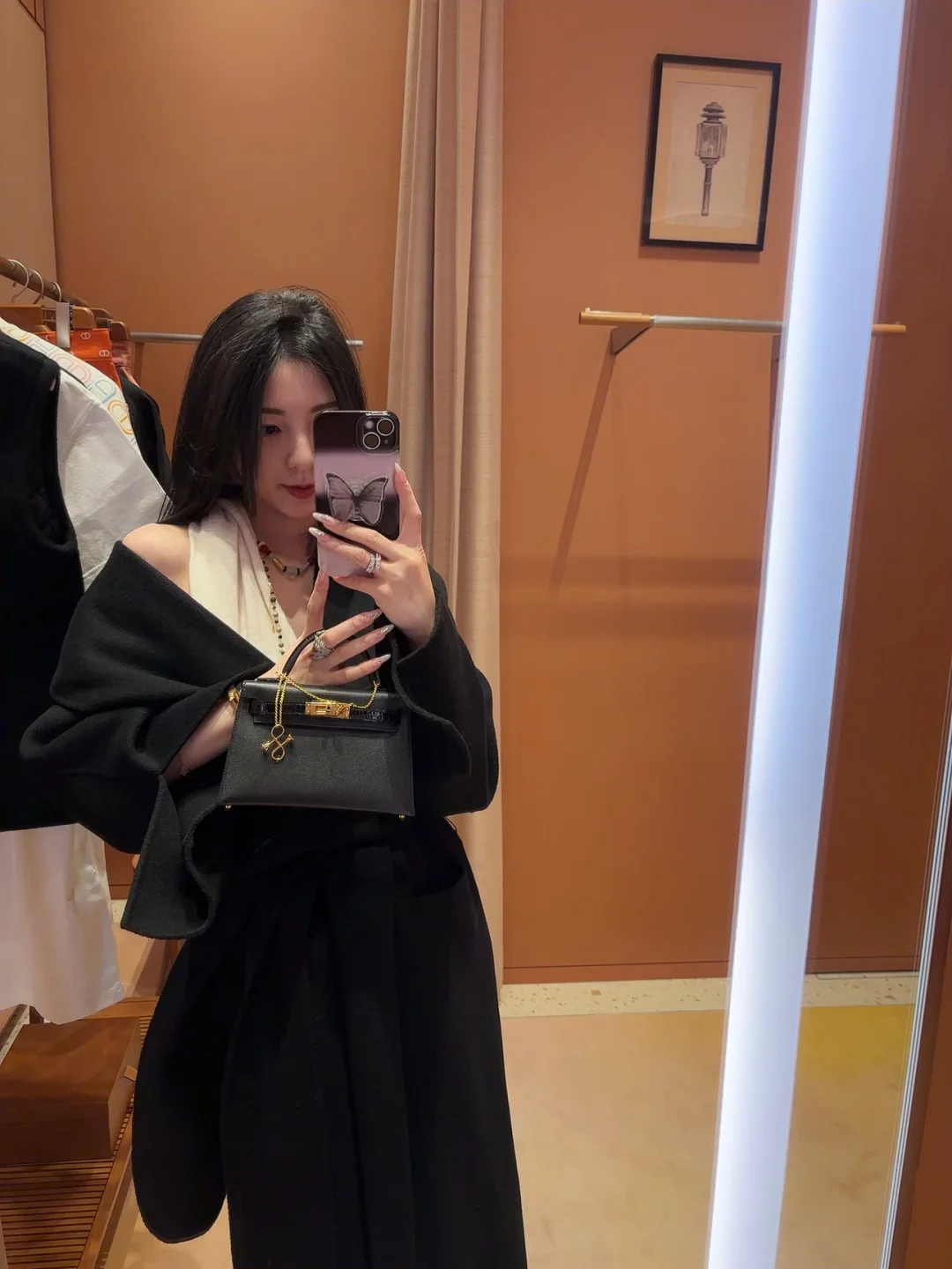 🖤爱马仕minikelly二代. 黑金touch🐊