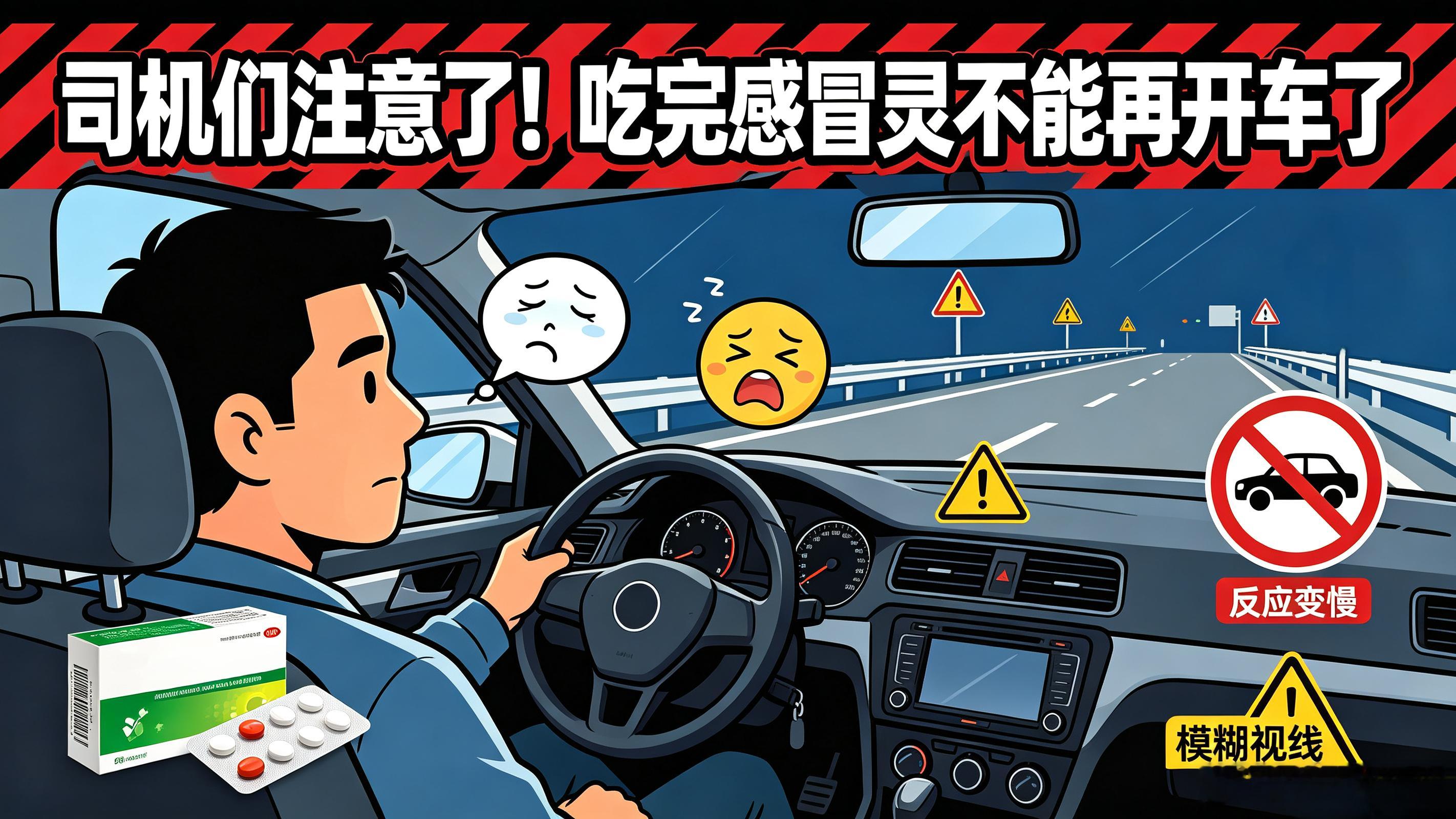 药监局新规把感冒灵正式纳入禁驾清单了，说白了就是里头那个扑尔敏让人犯困，加了咖啡
