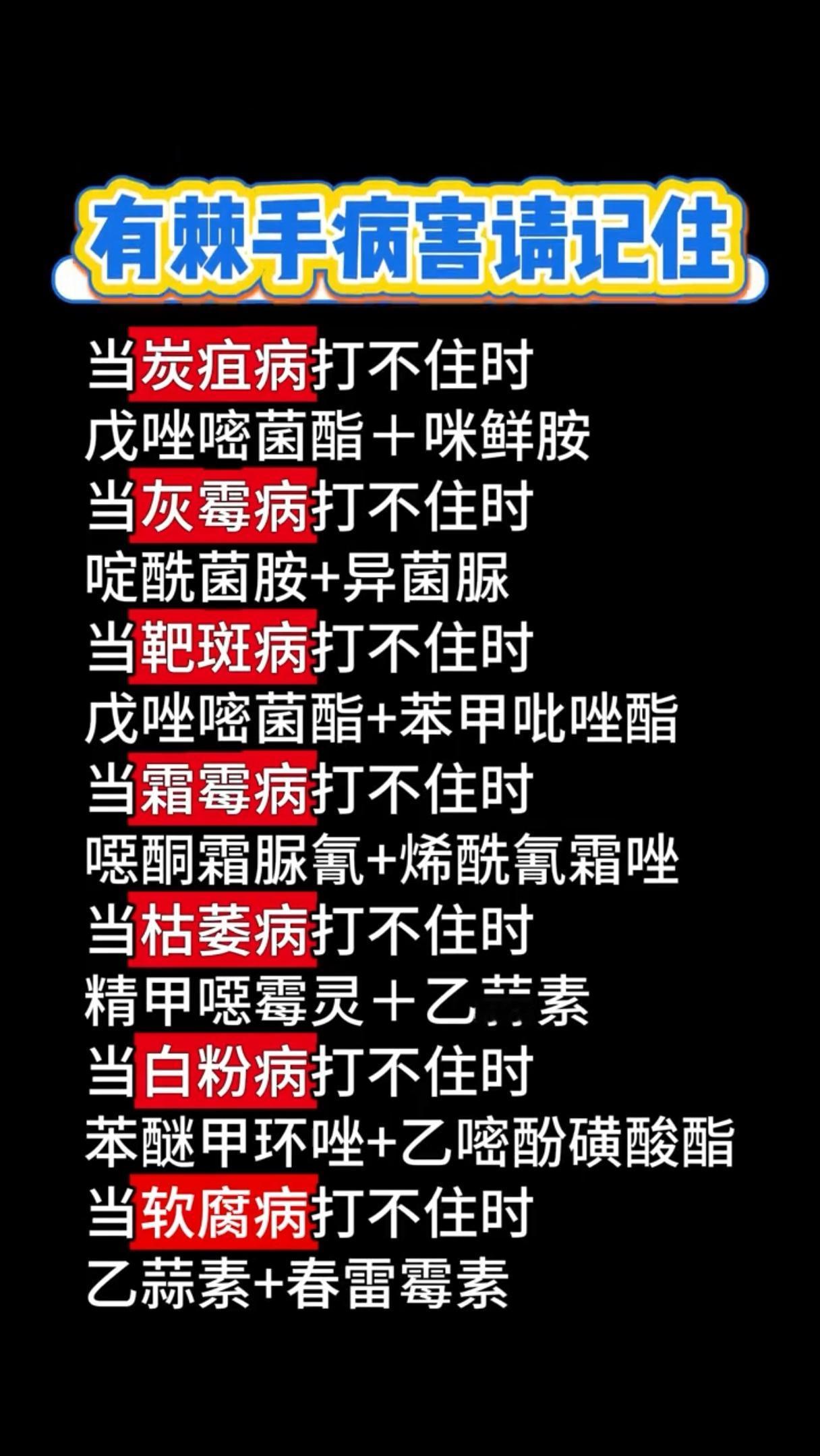 三农种植 病害防治 杀菌剂 农资经销