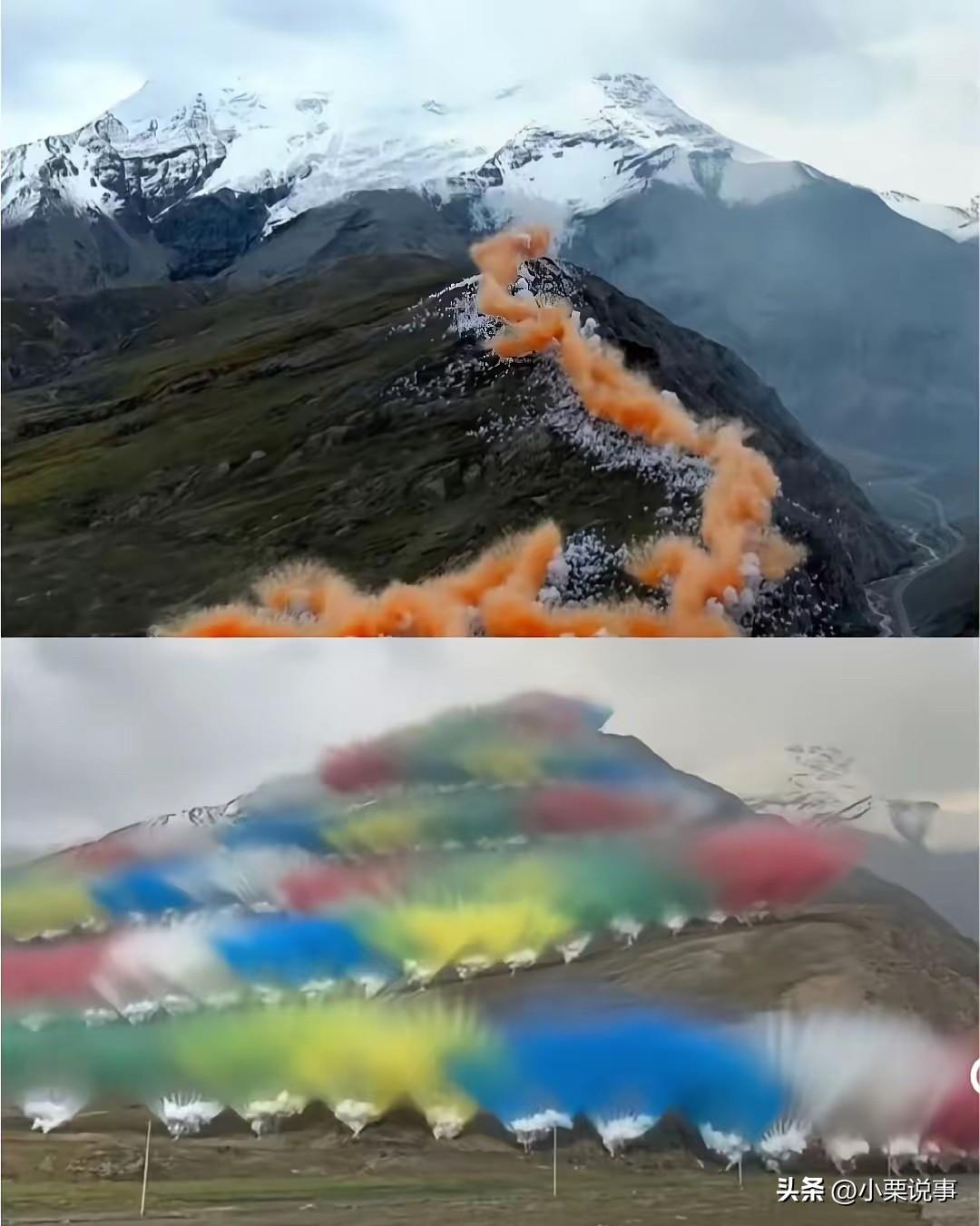 现在全网最闹心的，
就是安踏了吧？
它旗下的始祖鸟竟然跟蔡国强合作，在海拔约55