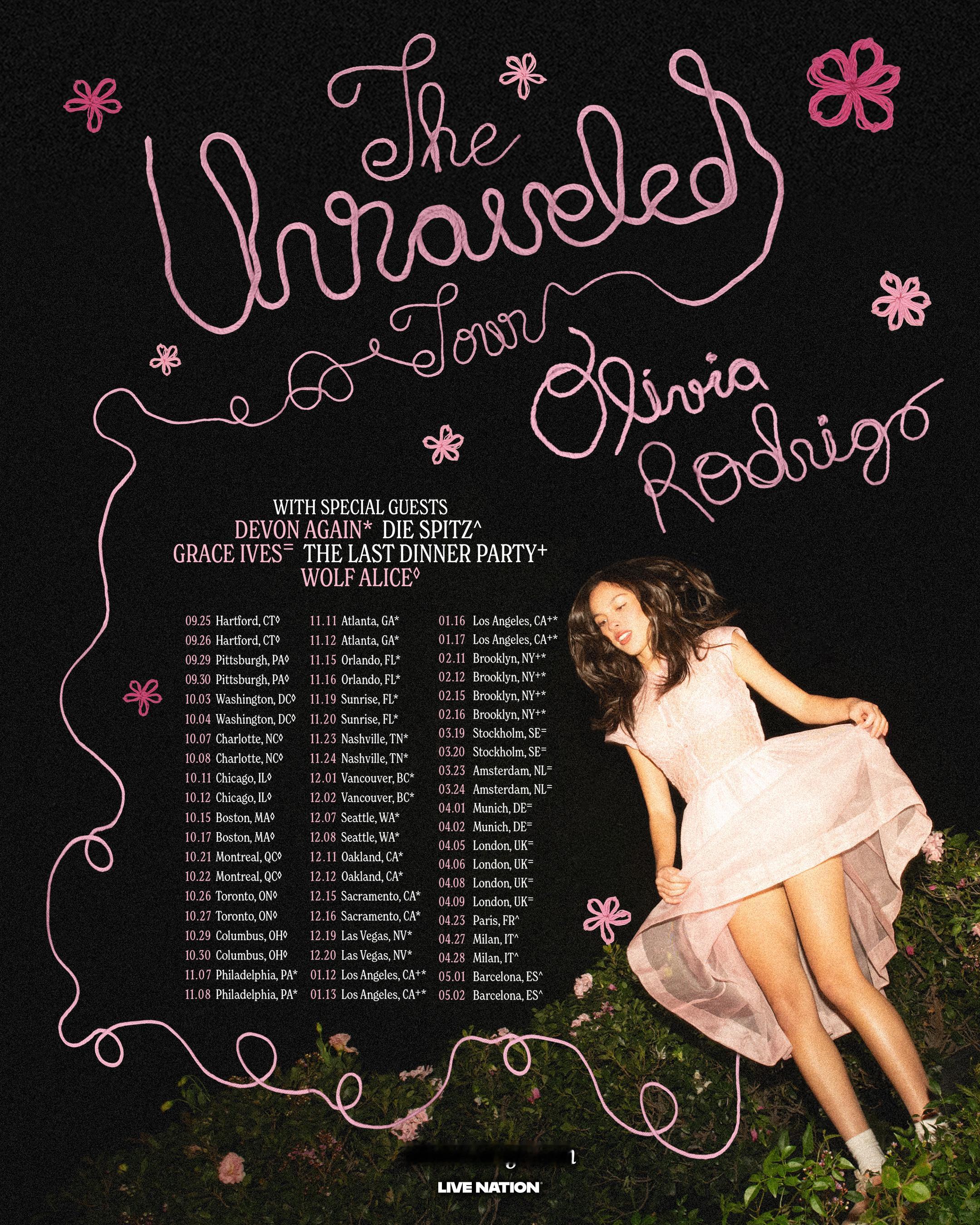 【🚨】Olivia Rodrigo 全新巡演『The Unraveled To
