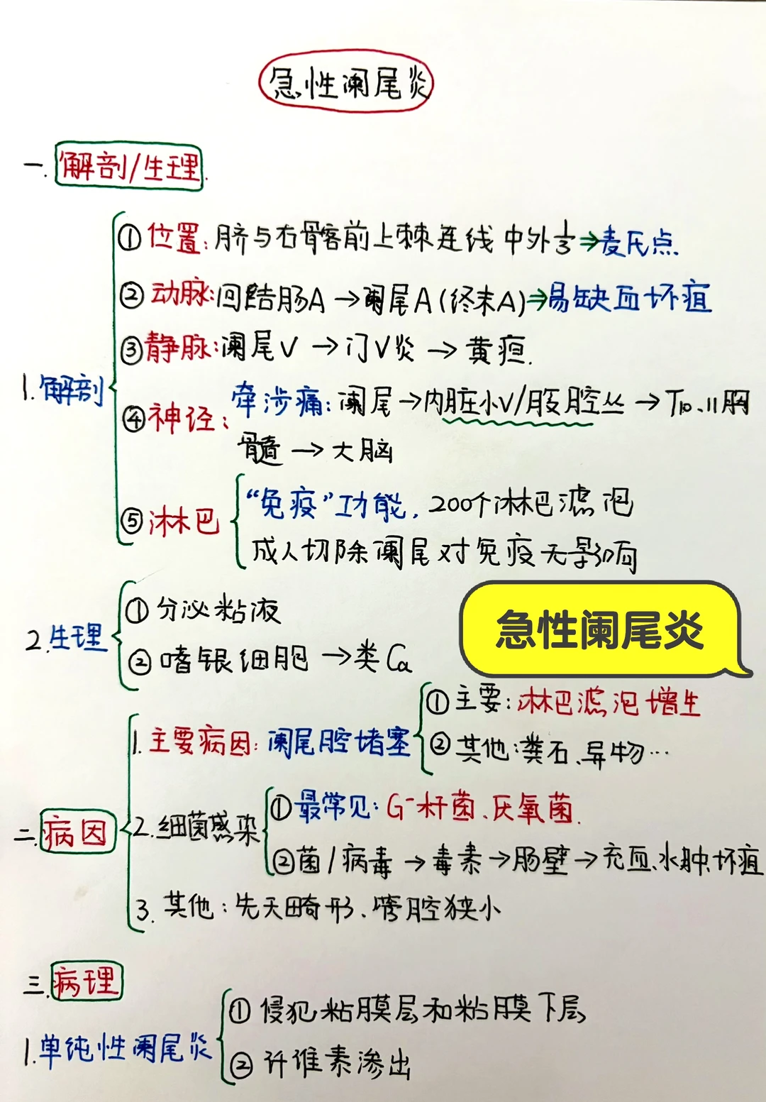 今日学习打卡——执业医|急性阑尾炎