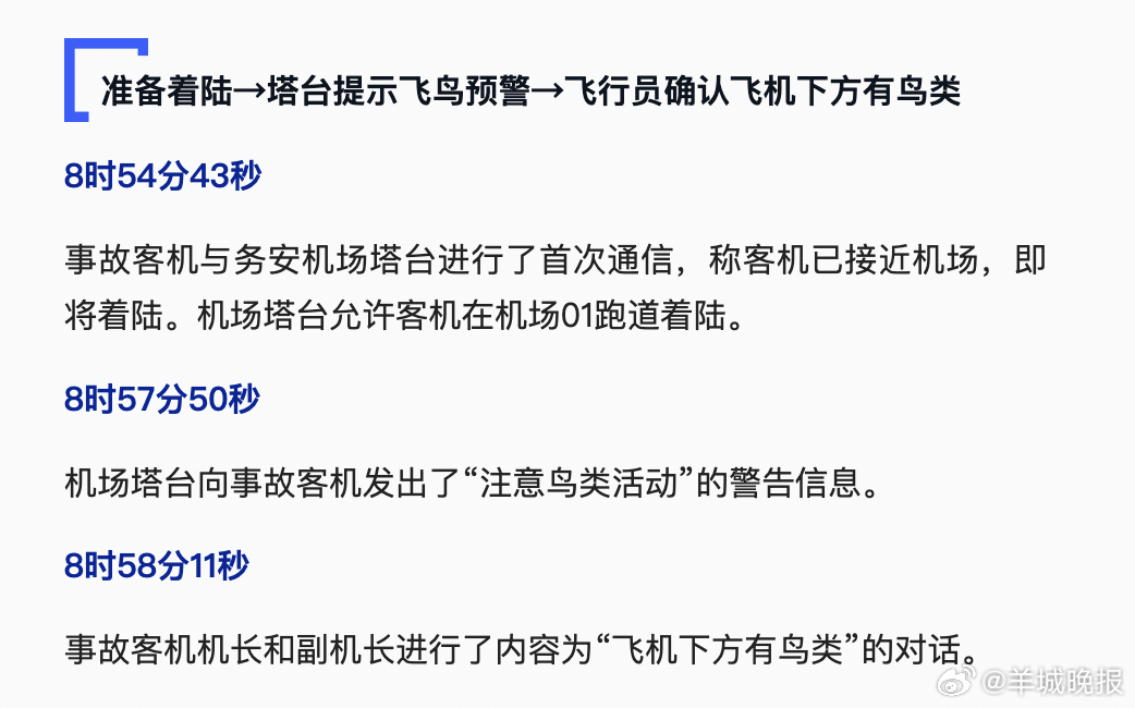 【#揭秘济州航空客机失事前8分钟# 致179人遇难韩国客机失事调查最新进展公布】