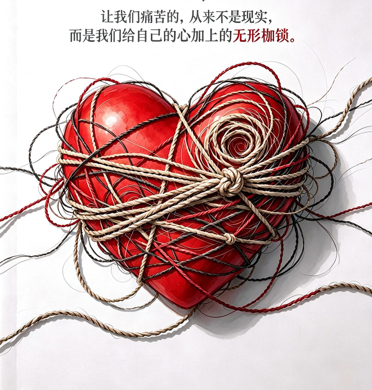 让我们痛苦的从来不是现实，而是我们为自己的心，加上一道无形的枷锁。困在这枷锁之中