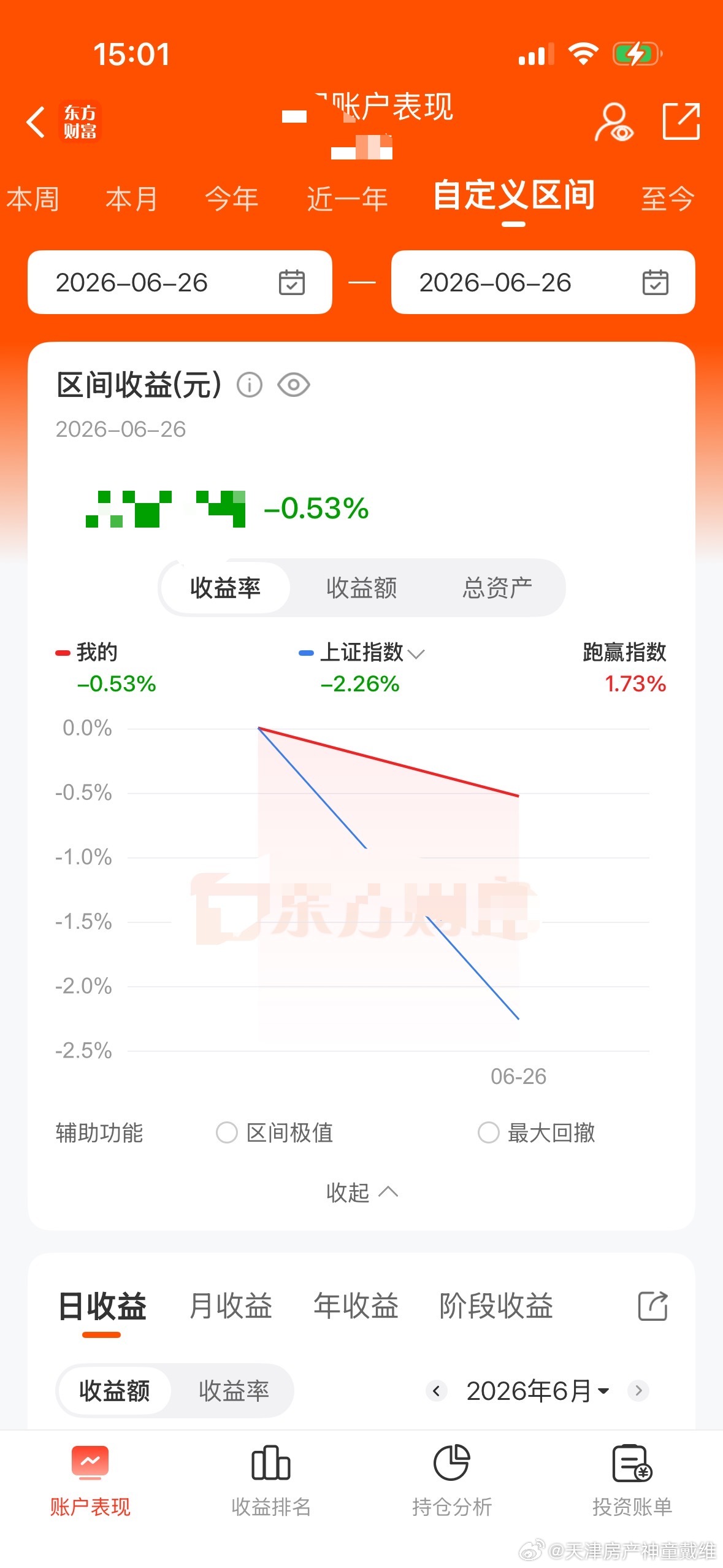 今天亏惨了，又把我爸爸的社保给亏完了 