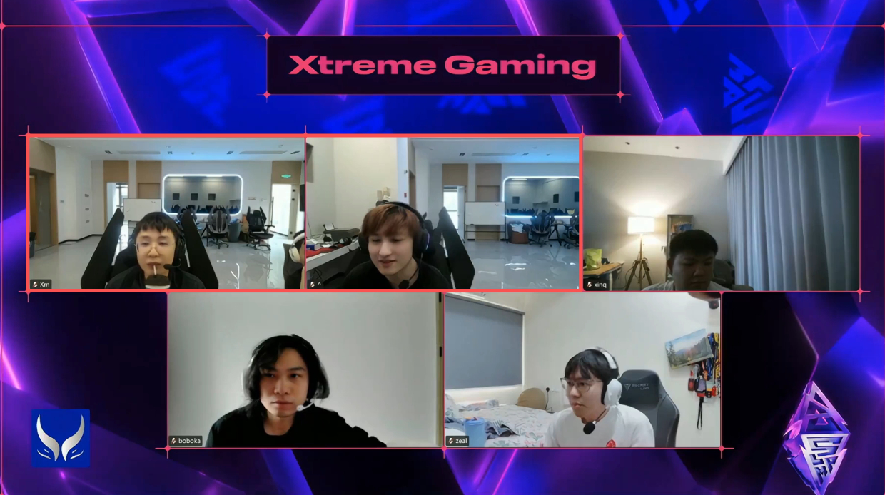 看BLAST预选时Ame和Xm的摄像头背景，XG和战车现在好像共同一个大基地的样