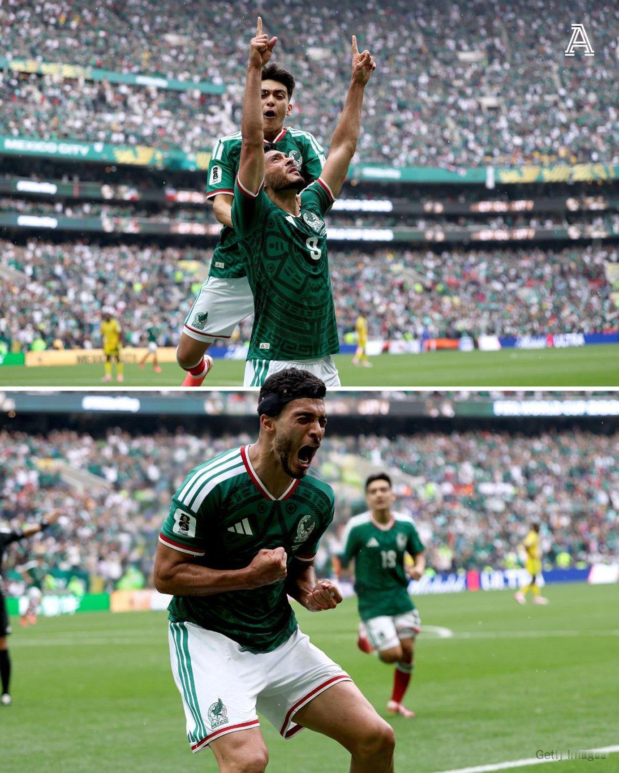 励志人生！墨西哥2-0击败南非，劳尔·希门尼斯头球破门，这是他三届世界杯以来的首