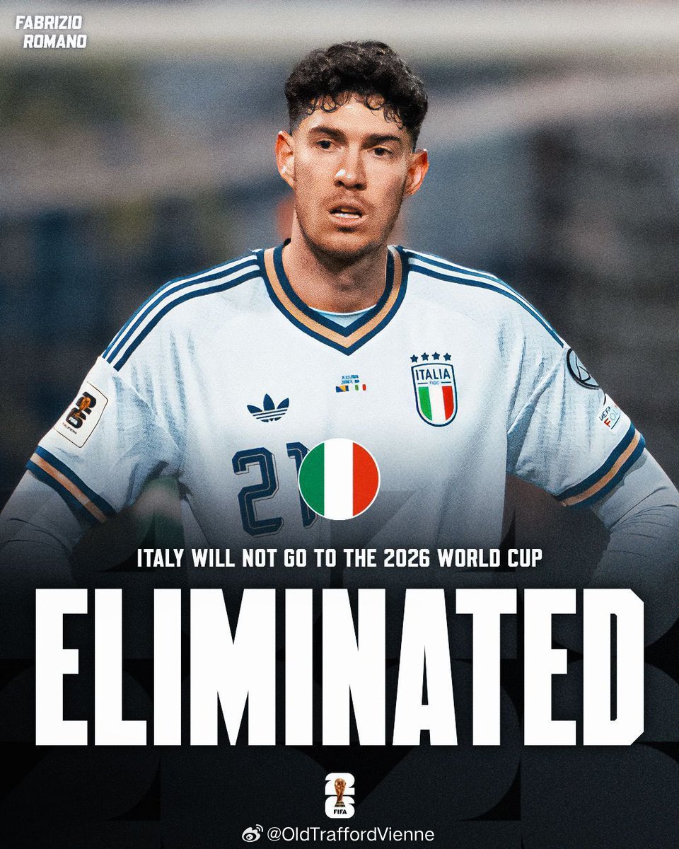 Third World Cup missed in a row. ❌🇮🇹这么