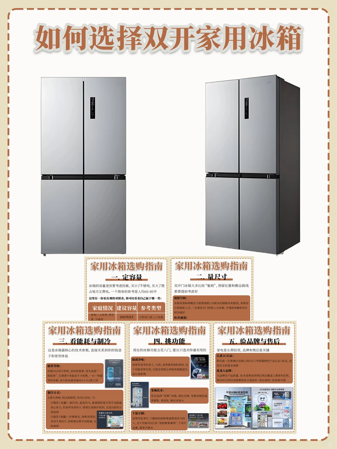 家用双开门冰箱选购