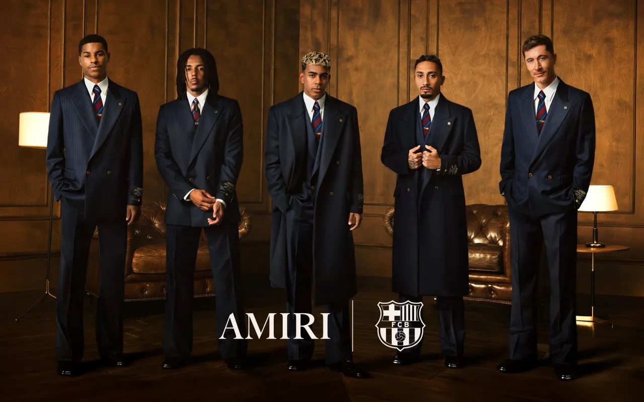 ❗官宣 | AMIRI成为巴塞罗那足球俱乐部官方正装合作伙伴。🤝🏻作为全球奢