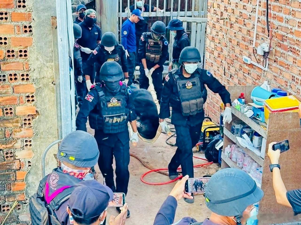 这是在一个叫做Thmor Da的柬埔寨电诈中心发现的狮子和黑熊，这到底是用来观赏