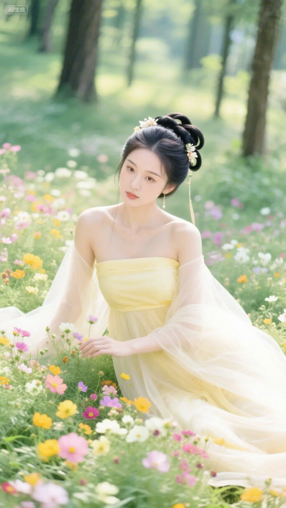 即梦AI 唯美 自然美景 浪漫花海 花期已至美好如初