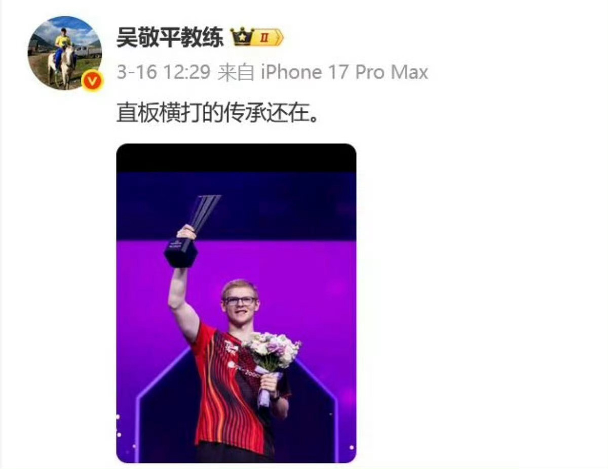 樊振东0比3F勒布伦打外国人行