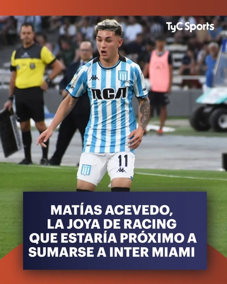 阿根廷媒体TYC：迈阿密国际租借阿根廷竞技18岁中场阿塞维多接近达成协议。阿塞维